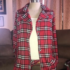 NWT Plaid Coat.